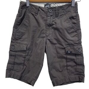 Vans Kids Cargo Shorts Dark Gray Size 10 Pockets Casual Outdoor Adventure
